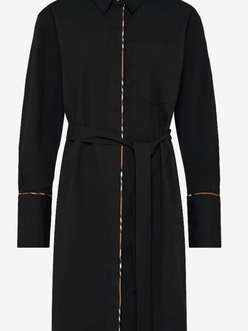 Burberry Black Tie-Waist Shirt Dress - Picture 2 of 16